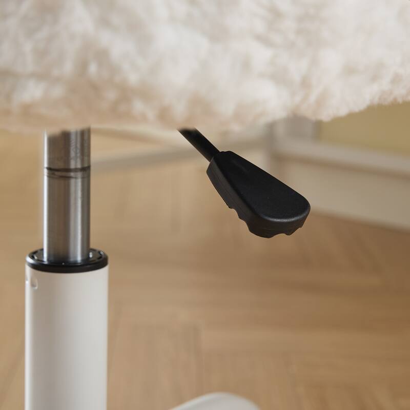 Artificial rabbit hair Home Office Chair Adjustable Swivel Office Chair Dressing Chair with Metal Base