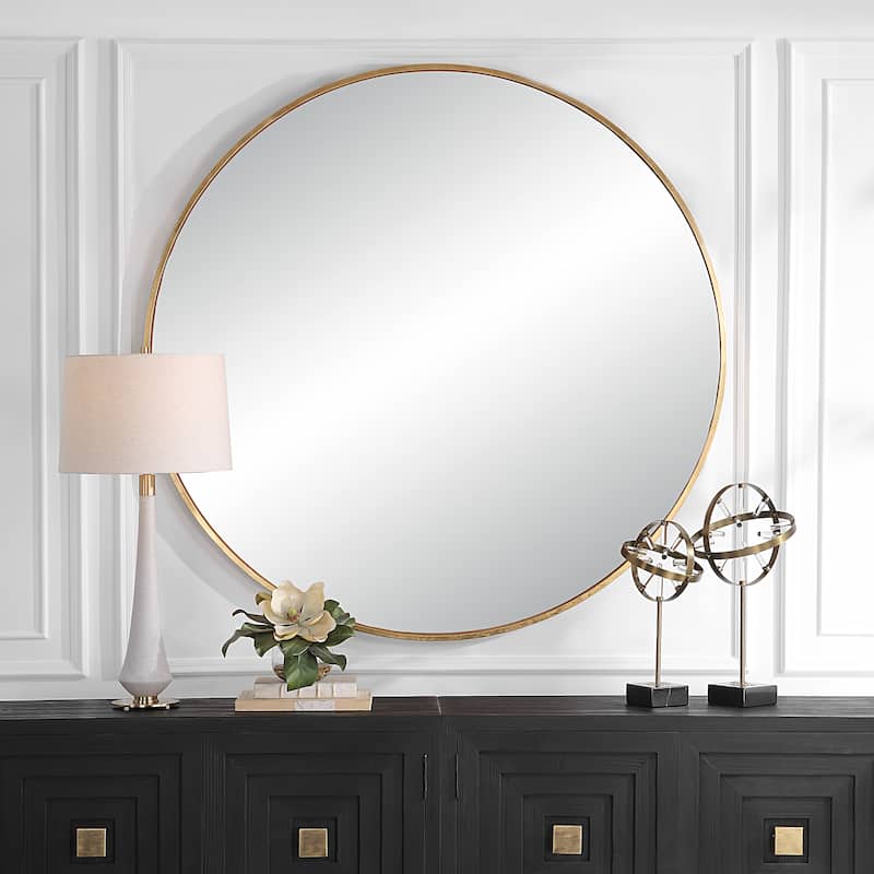 Uttermost Junius Large Gold Round Mirror - 60"W x 60"H x 1.5"D