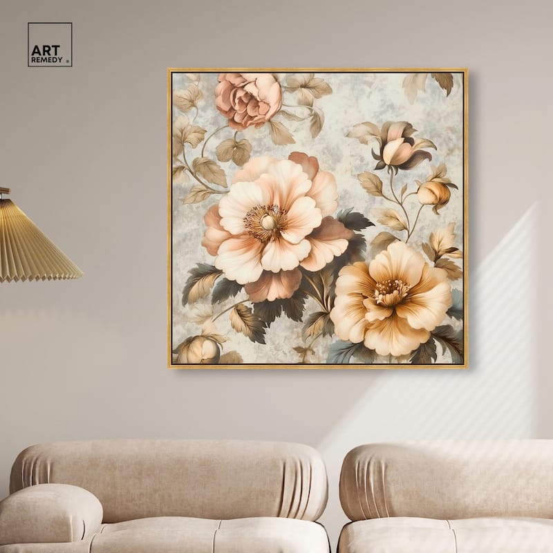 Retro Rose II Canvas by Art Remedy