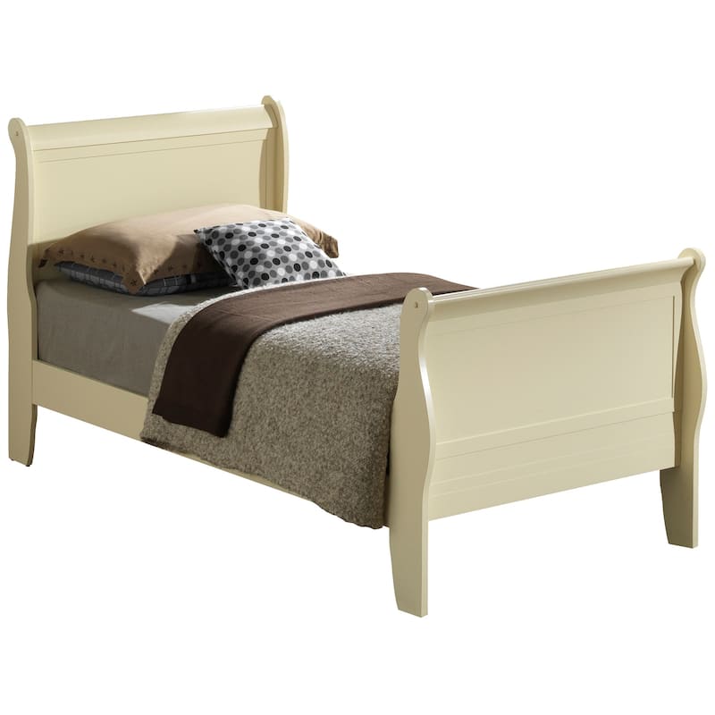 Louis Philippe Twin Sleigh Bed with Headboard and Footboard