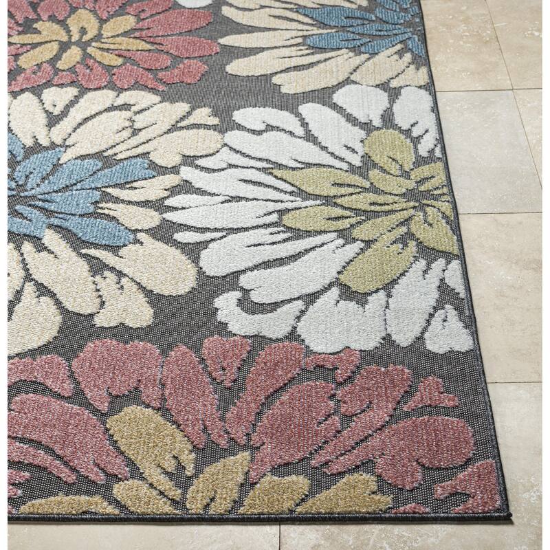 Livabliss Lakeside Tropical Outdoor Area Rug