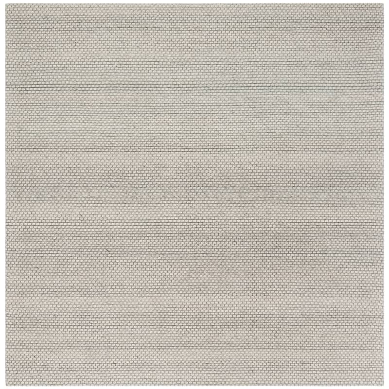SAFAVIEH Handmade Natura Refiqe Wool Rug - 8' Square - Grey - Square