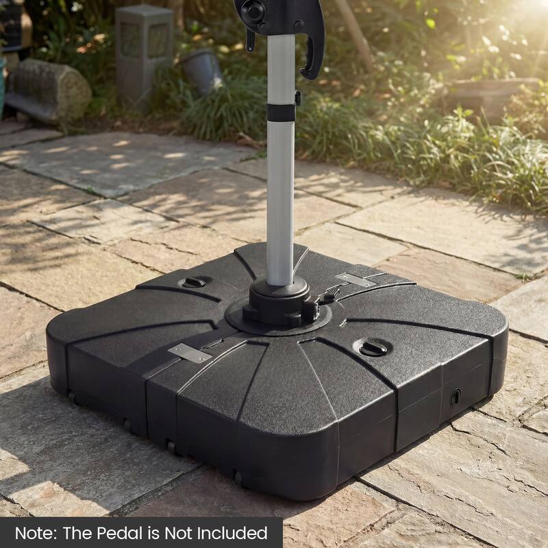 Gymax 285 LBS Outdoor Cantilever Umbrella Base w/ Wheels for Garden