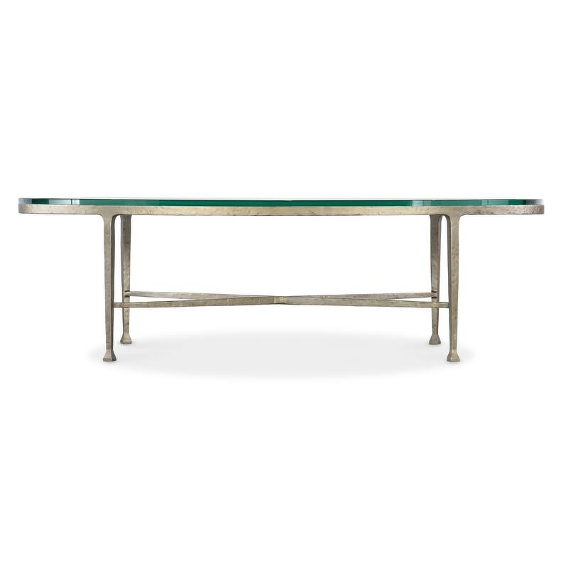 Hooker Furniture M14-80211-95 Cora 54" Wide Glass Top Iron Coffee