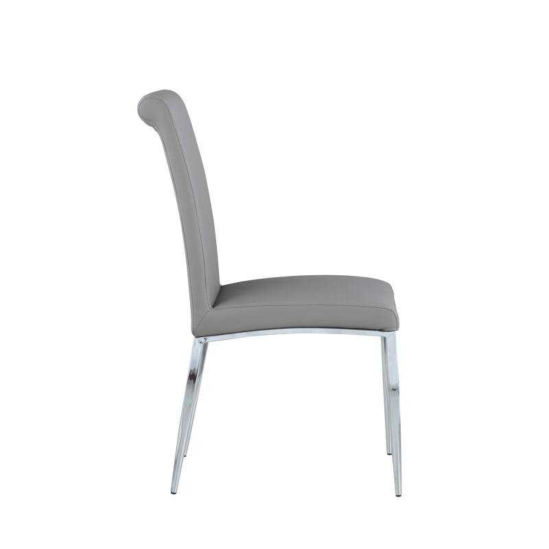 Somette Contemporary Upholstered Cantilever Side Chair, Set of 4