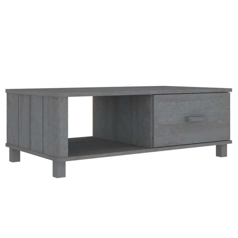 vidaXL Coffee Table End Table Living Room Side Table HAMAR Solid Wood Pine - 39.4" x 21.7" x 13.8"