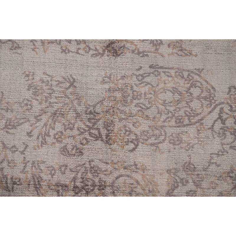 All-Over Modern Abstract Area Rug Hand-Knotted Wool Carpet - 6'7" x 9'11"
