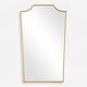 preview thumbnail 1 of 5, Feminine Silhouette Rectangular Framed Wall Mirror - 40" - Antique Gold Leaf Finish