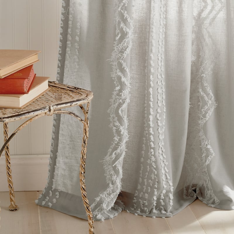 Cut Geo Back Tab Curtain Panel Pair