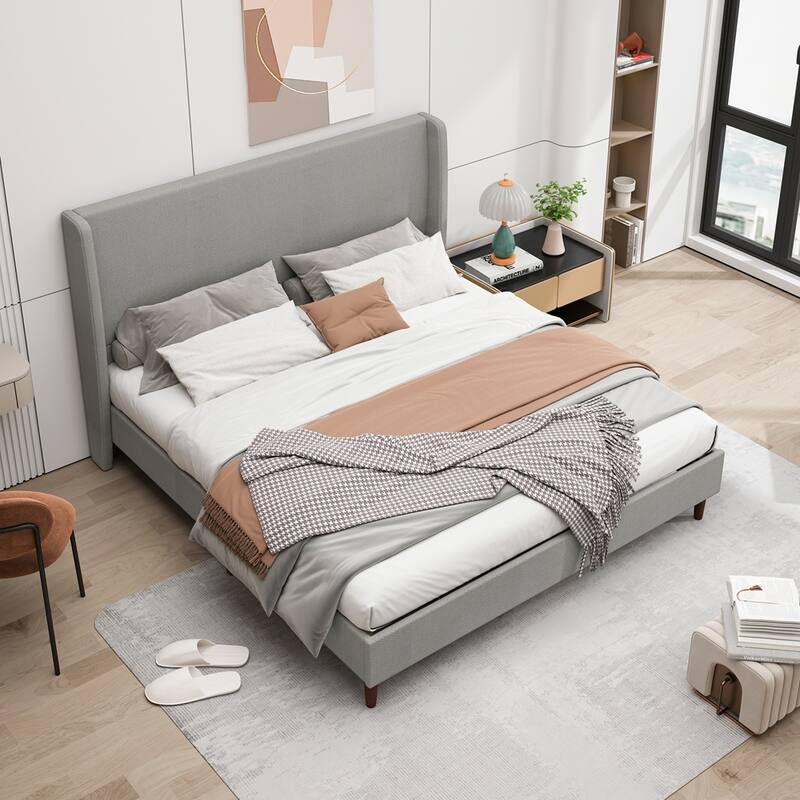 Upholstered Platform Bed Frame Bedroom Platform Bed
