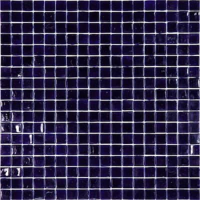 Apollo tile 12" x 12" Skosh Glossy Indigo Blue Glass Tile (18.69 sq ft/case) - 20 Pack