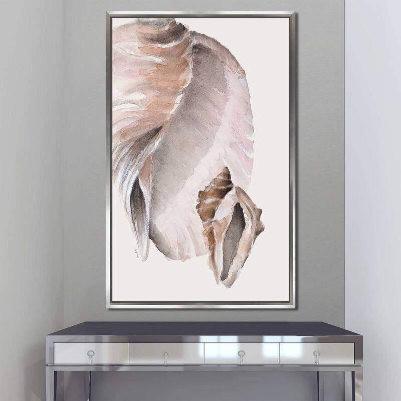 "Tonal Shell on Cream II" Print on Floating Canvas