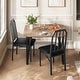 preview thumbnail 17 of 29, Dining Table Set for 2, Kitchen Table Chairs Set of 2 with PU Upholstered Cushion Brown 2pcs
