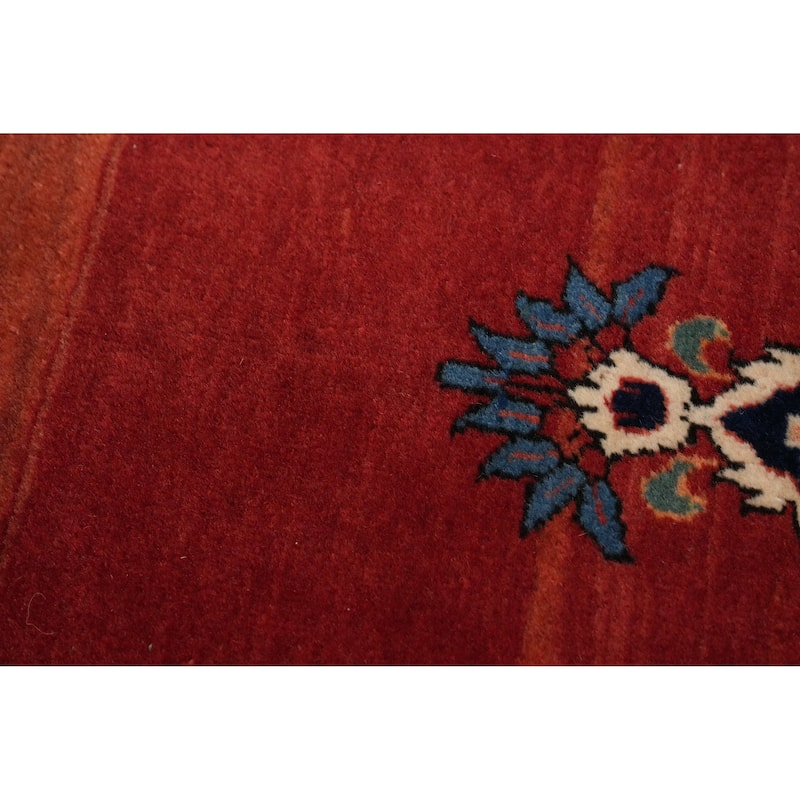 Hand Knotted Oriental 100% Wool Carpet Traditional Medallion Oranges & Rust Kashan Area Rug - 6' 9'' X 4' 3''
