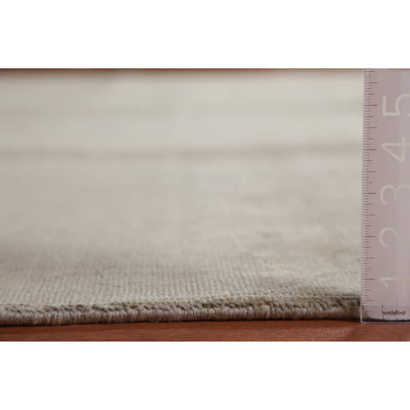 Hand Knotted Oriental 100% Wool Carpet Modern Solid Green Gabbeh Area Rug - 12' 11'' X 9' 10''