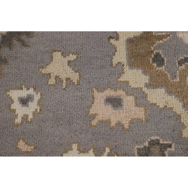 Gray Oushak Indian Area Rug Handmade Wool Carpet - 8'4"x 10'1"