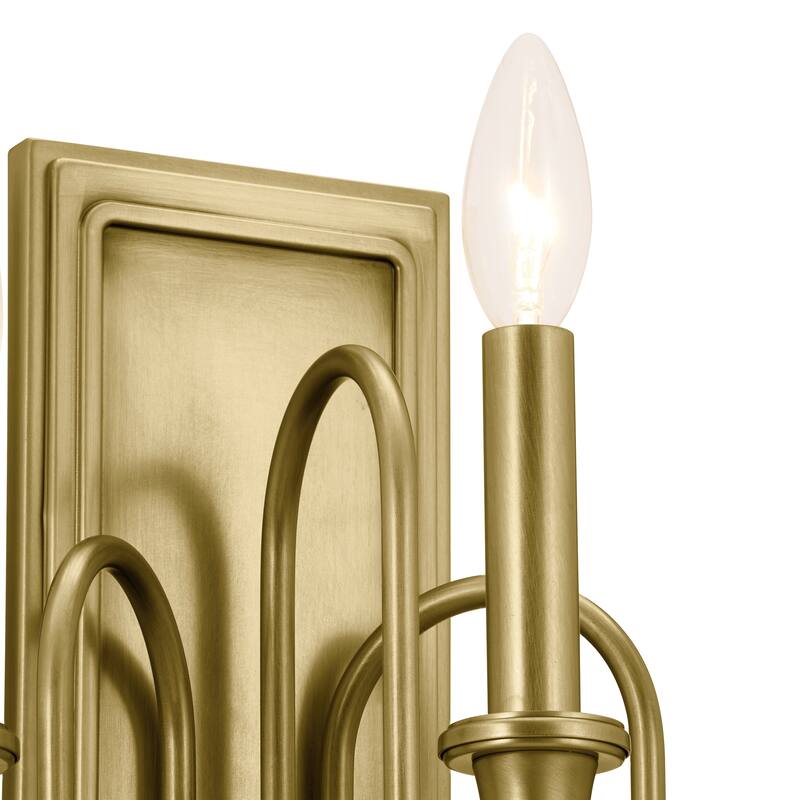 Kichler Lighting Karthe 13 inch 3-Light Wall Sconce Natural Brass