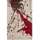 preview thumbnail 3 of 6, SAFAVIEH Handmade Soho Splash Modern Abstract Beige Wool Rug 3'6" x 5'6" - Beige/Red - Rectangle
