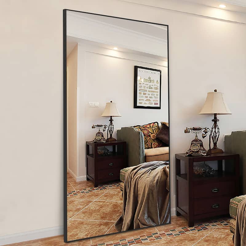 Simple Oversized Thin Aluminum Alloy Modern Full Length Mirror