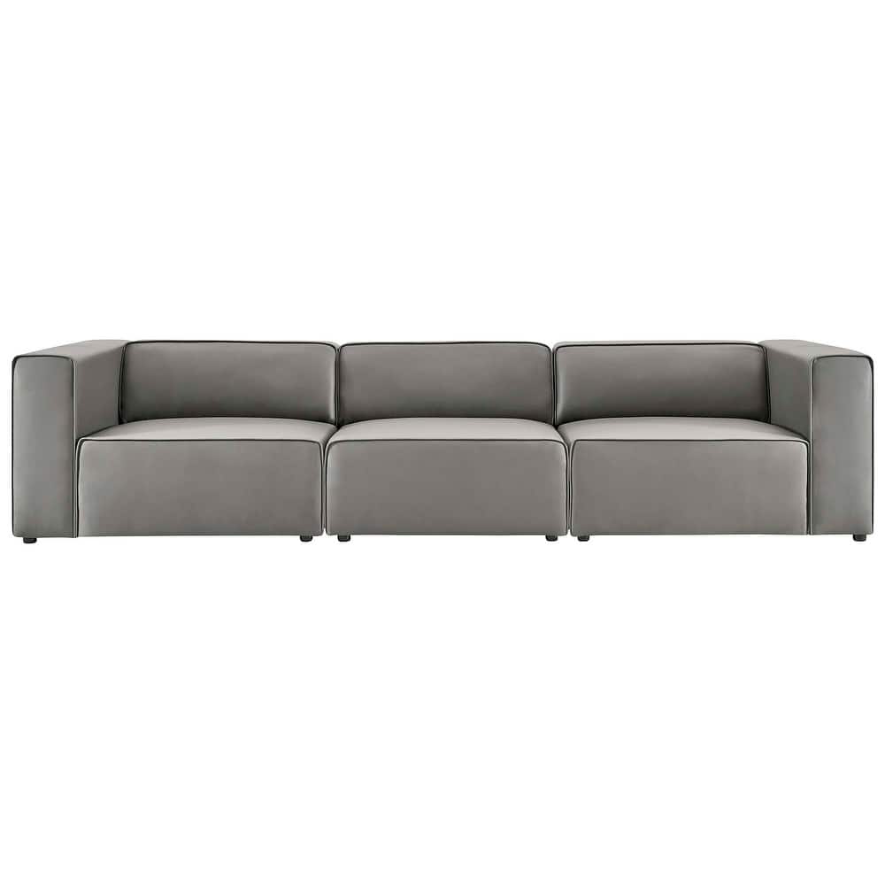 Mingle Vegan Leather 3-Piece Sectional Sofa
