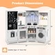 preview thumbnail 14 of 28, Gymax Corner Kids Play Kitchen Wooden Pretend Toy Kitchen w/ Realistic