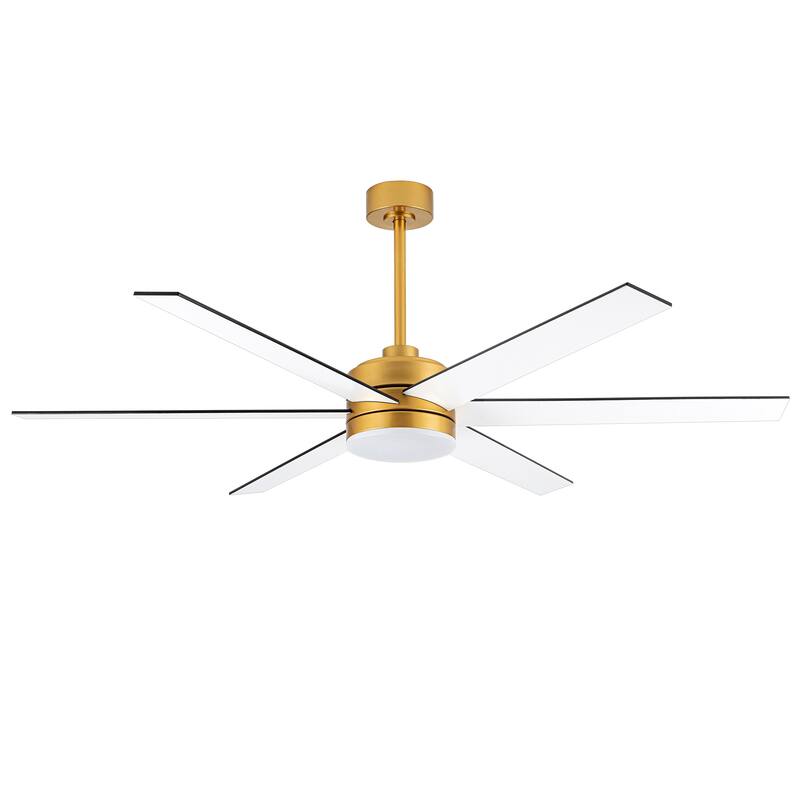65-in Black Color-changing Integrated LED Indoor Ceiling Fan with Light and Remote (6-Blade)