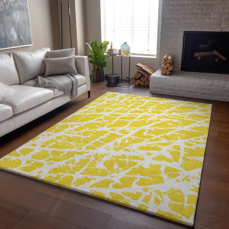 Premium Washable Super Soft Modern Crackle Mayfield Rug