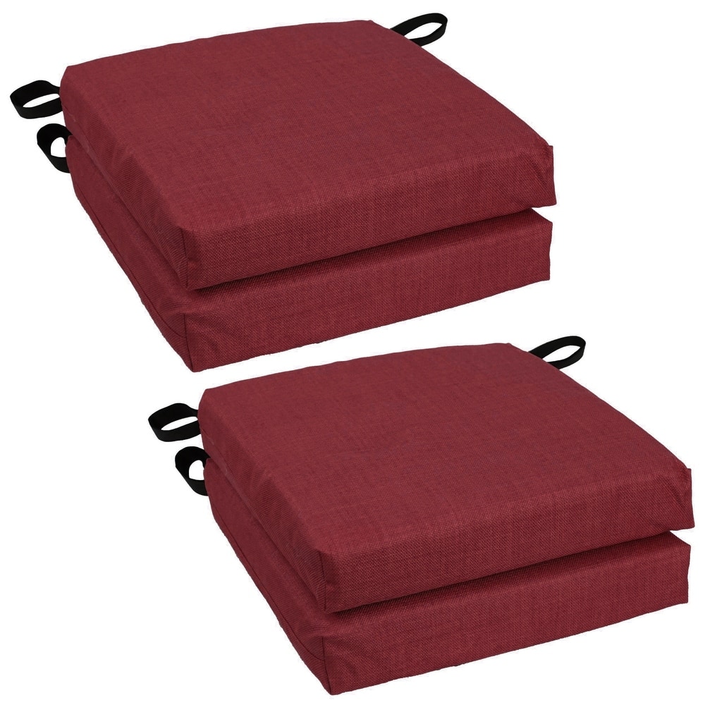 16-inch Indoor/Outdoor Solid Chair Cushions (Set of 4) - 16 x 16