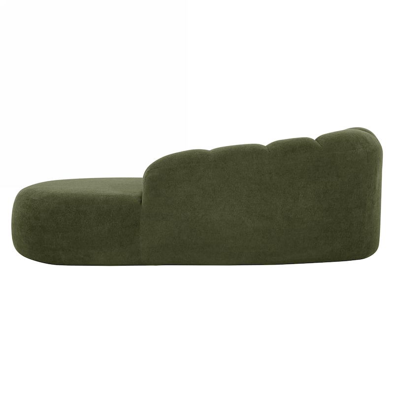 Christopher Knight Home - Modern Curved Upholstered Sofa with Sculptural Bubble Back