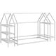preview thumbnail 13 of 18, Twin Size Montessori Floor House Bed with Detachable Storage Shelves and Clothes Hanging Rack