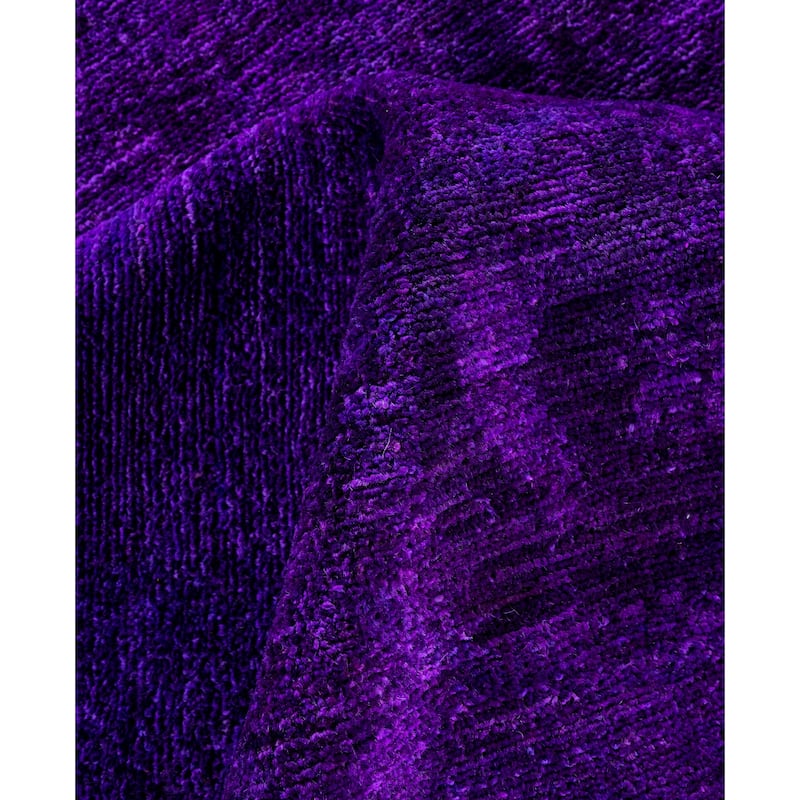 Overdyed One-of-a-Kind Hand-Knotted Area Rug - Purple - 8' 10" x 11' 10"