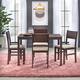 Simple Living Templeton Wood 5-piece Dining Set - Espresso/Beige Microfiber