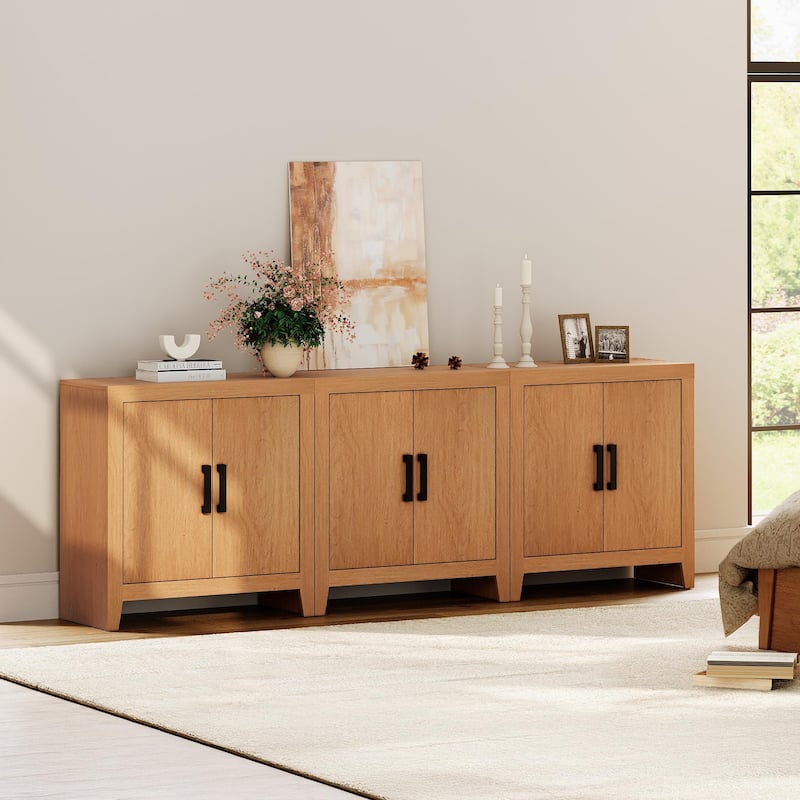 WAMPAT Farmhouse Buffet Cabinet , Versatile Sideboard for Kitchen, Dining & Living Room