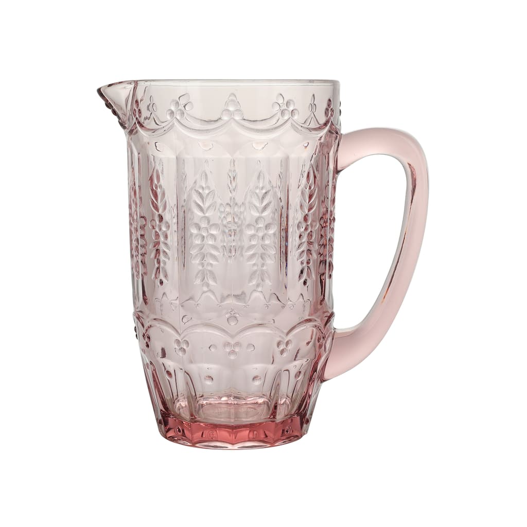 Elle Decor Vintage Glass Pitcher Water Carafe Jug Glass Carafe - 5.71" x 8.27"