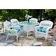 preview thumbnail 15 of 41, Portside Coastal White Outdoor Wicker Dining Set (5-Piece) Haliwell Caribbean