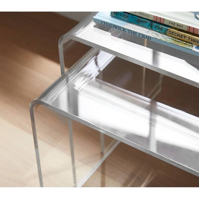 Acrylic Nesting Set 3-Piece Peekaboo Acrylic Nesting Table Set