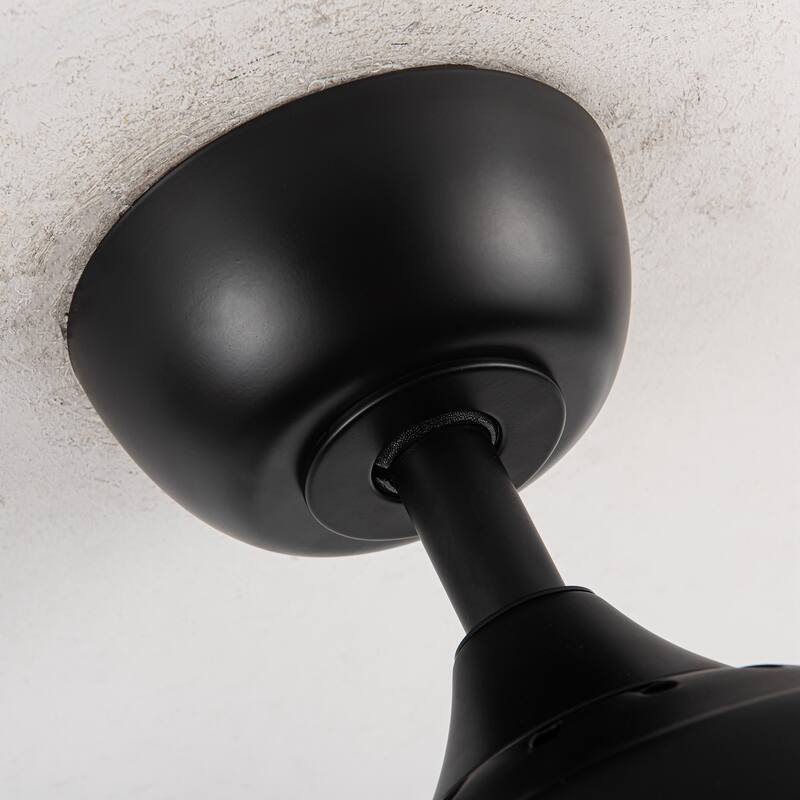 36" Industrial Retractable 3-blade Ceiling Fan Chandelier with Wall Switch