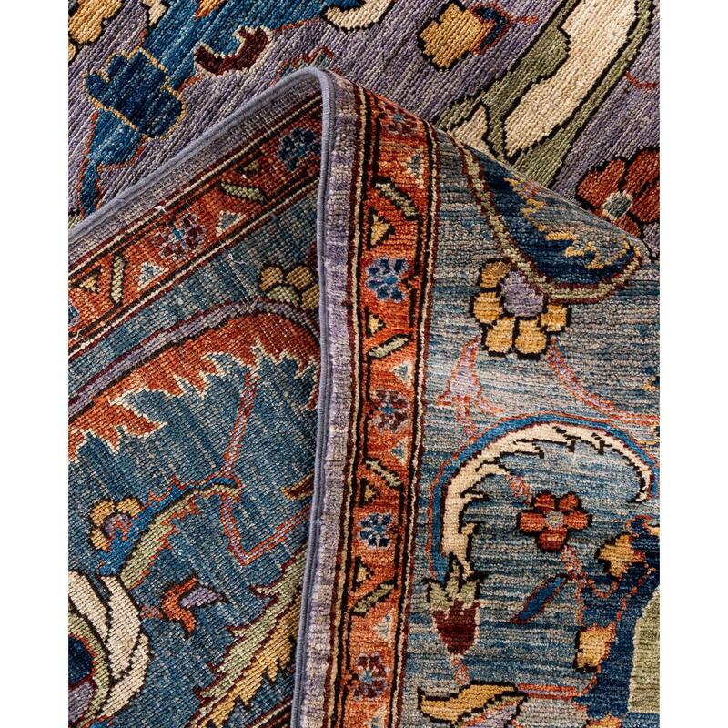 Serapi One-of-a-Kind Hand-Knotted Area Rug - Purple - 8' 9" x 12' 3"