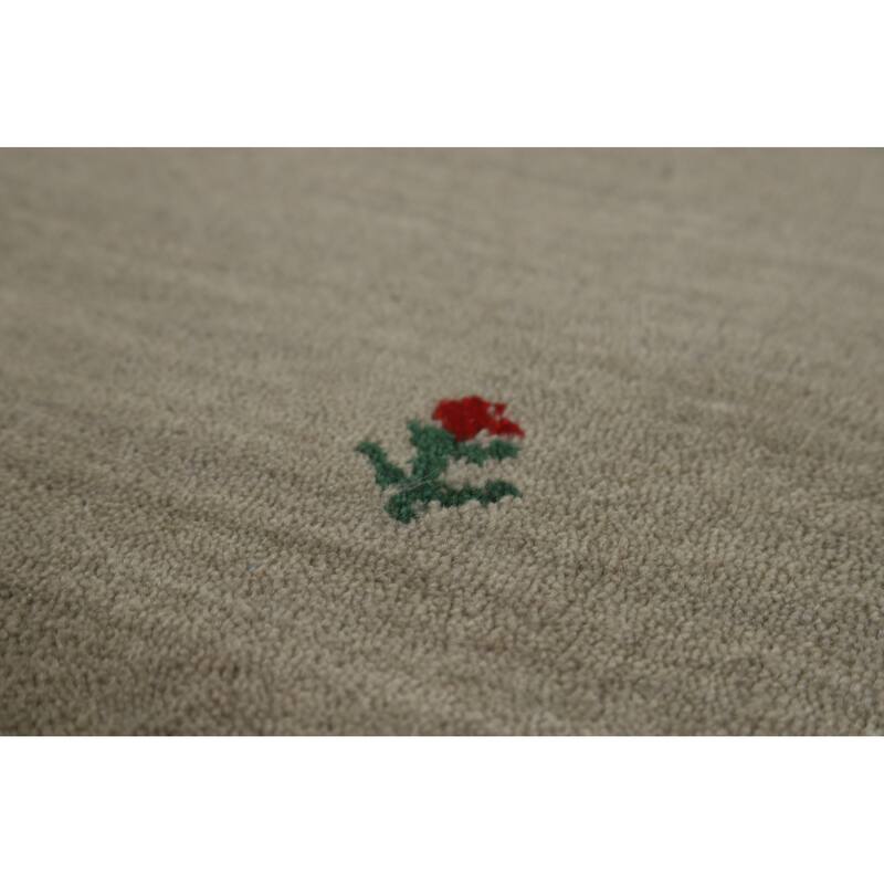 Hand Knotted Oriental 100% Wool Carpet Tribal Tribal Green Gabbeh Area Rug - 5' 0'' X 3' 0''