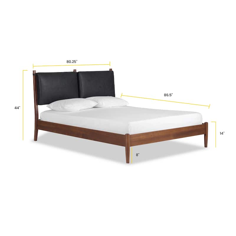 Poly & Bark Truro Bed Frame with Leather Cushions