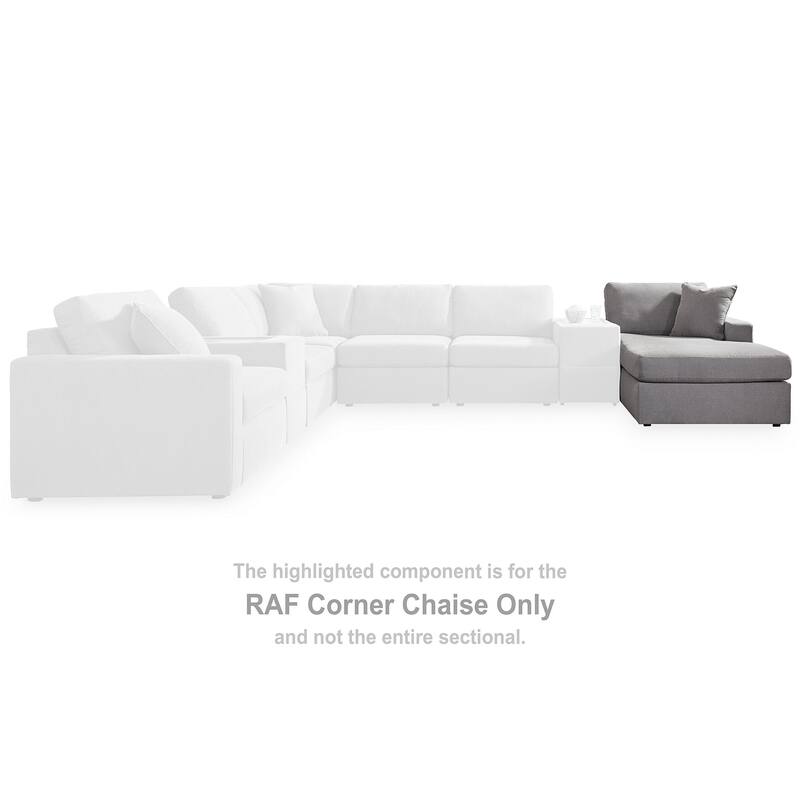 Signature Design by Ashley Modmax Gray 5-Piece Double Chaise Sectional - 174" W x 68" D x 36" H