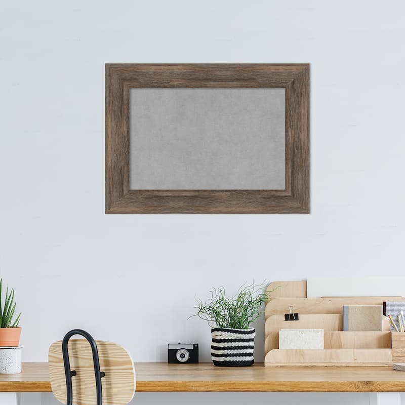 Amanti Art Hardwood Mocha Framed Magnetic Board