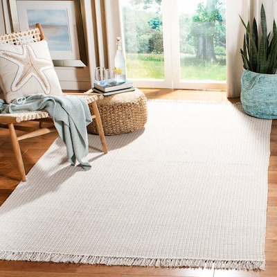 SAFAVIEH Handmade Montauk Rukhsana Flatweave Cotton Fringe Rug
