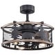 preview thumbnail 1 of 8, Vaxcel Lighting Kodiak 21" 3 Blade LED Indoor Ceiling Fan with Remote Oil Rubbed Bronze and Burnished Teak