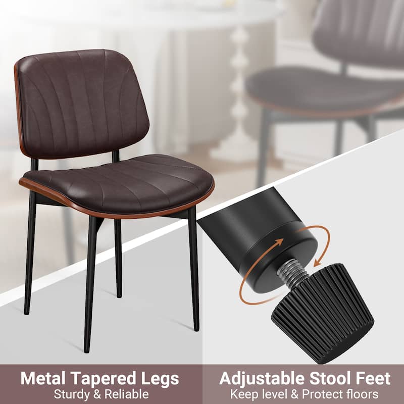 Mid Century Modern Dining Chairs, Upholstered Dining Chairs Set of 2