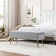 preview thumbnail 48 of 92, Velvet Storage Ottoman Bench with gold legs and Nailhead Trim for Bedroom/End of Bed/Entryway/Window