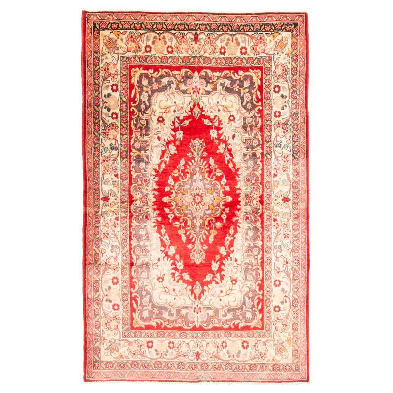 ECARPETGALLERY Hand-knotted Kayseri Beige Wool Rug - 4'3 x 7'3