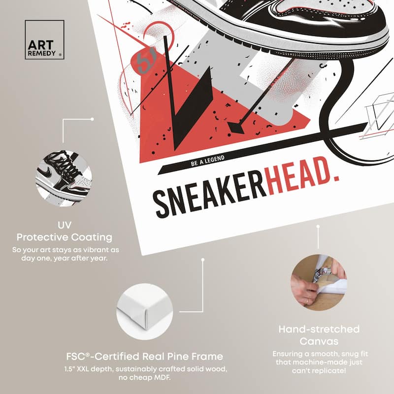 Stylish Sneakerhead Canvas by Art Remedy, Gallery Wrapped