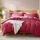 preview thumbnail 123 of 175, Nestl Ultra Soft Double Brushed Microfiber Duvet Cover Set with Button Closure Burgundy Red - California King
