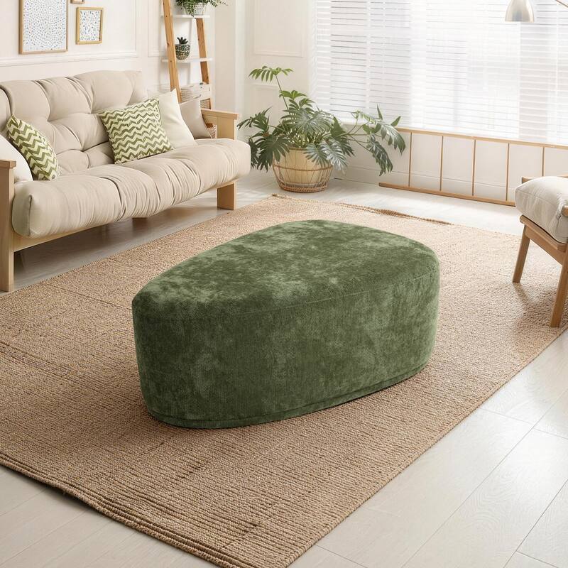 Modern Triangular Upholstered Accent Ottoman